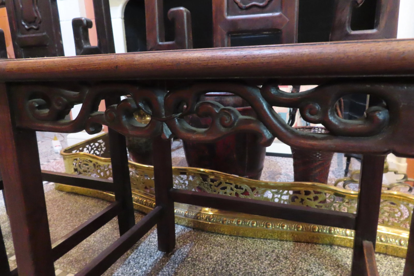 Pair of Mid-Century Rosewood Chinese Side Chairs - 5