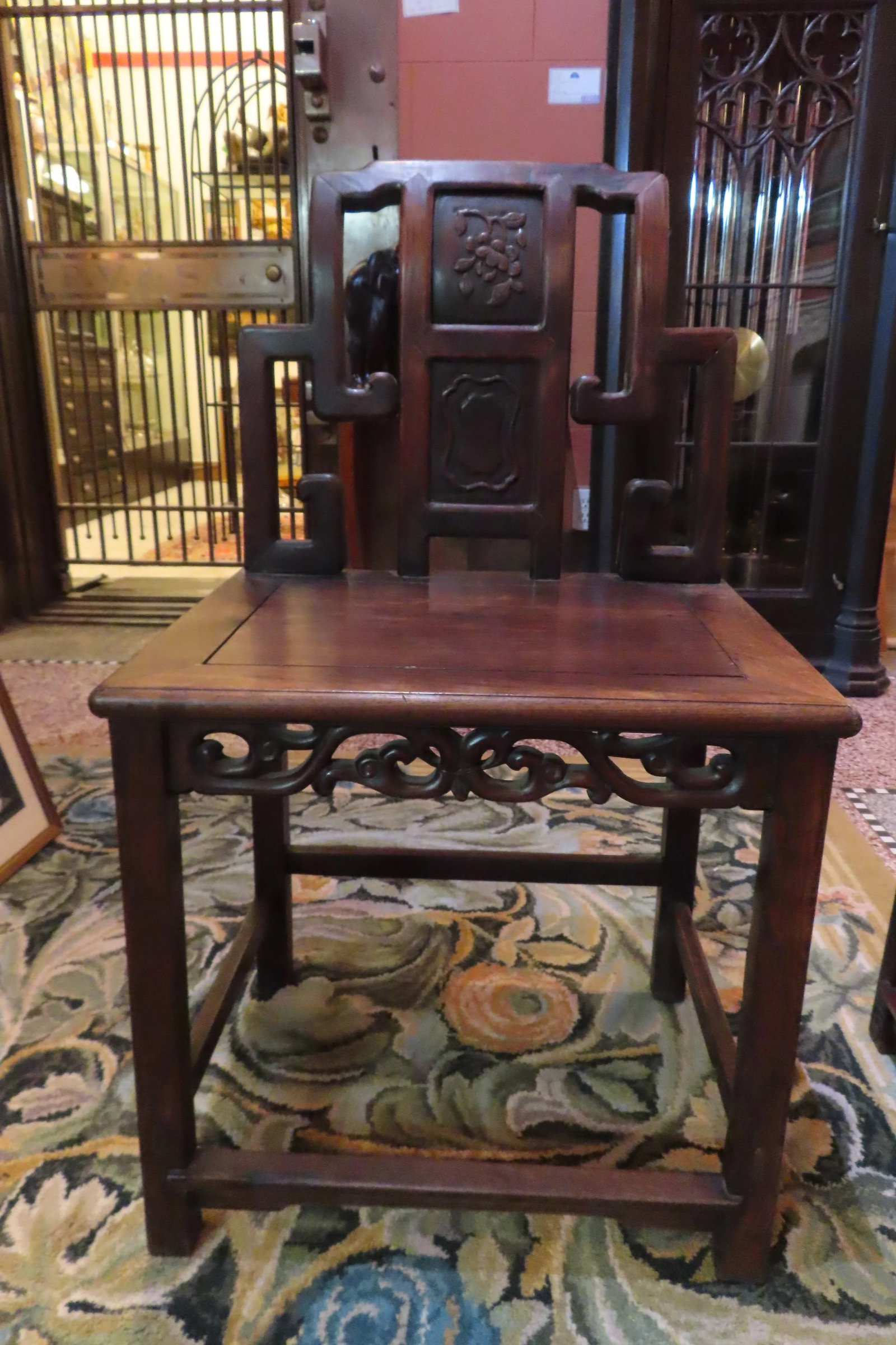 Pair of Mid-Century Rosewood Chinese Side Chairs - 8