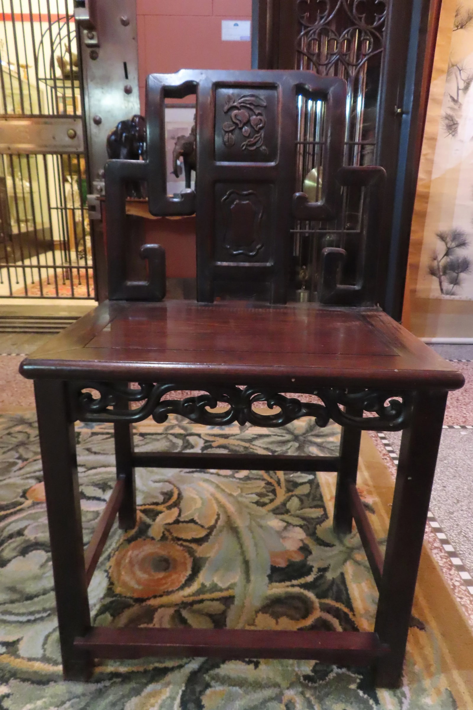Pair of Mid-Century Rosewood Chinese Side Chairs - 9