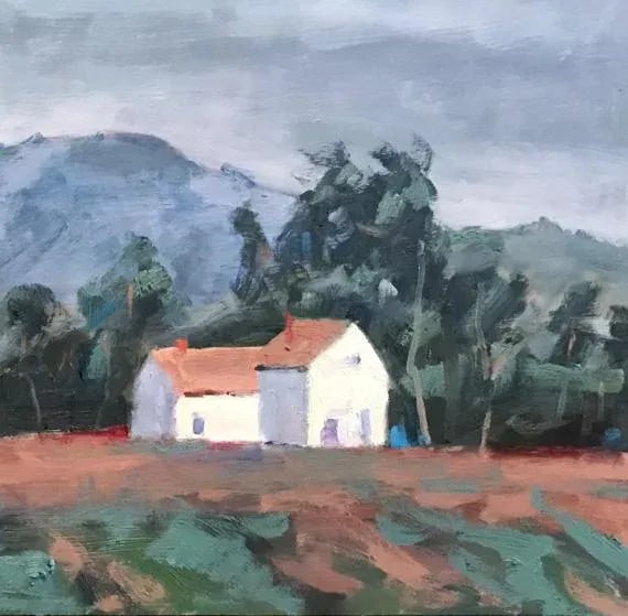 Vineyard Vines, Modern Impressionist Plein-Air Landscape - 2