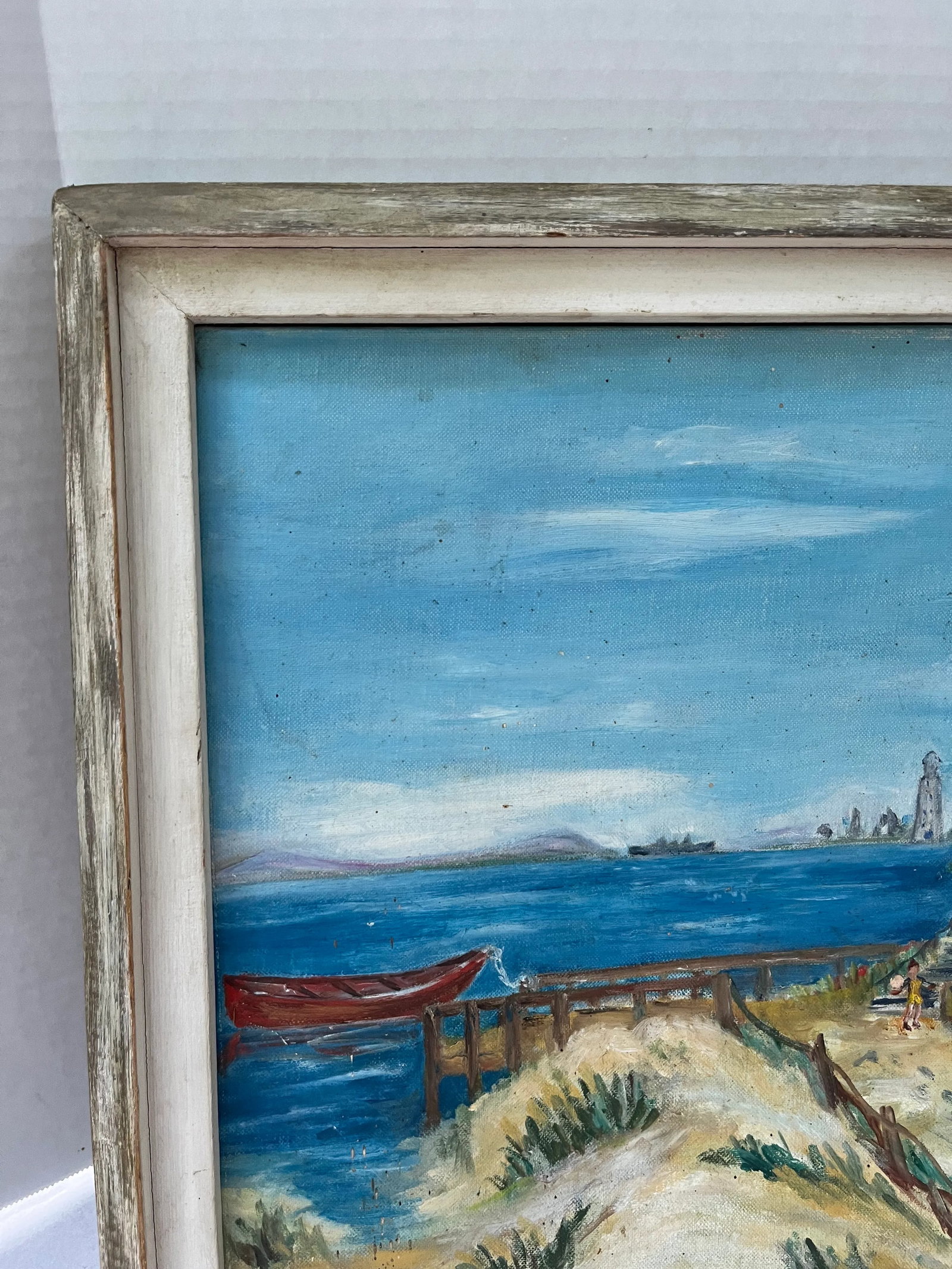 Original Coastal Landscape Painting Framed - 2
