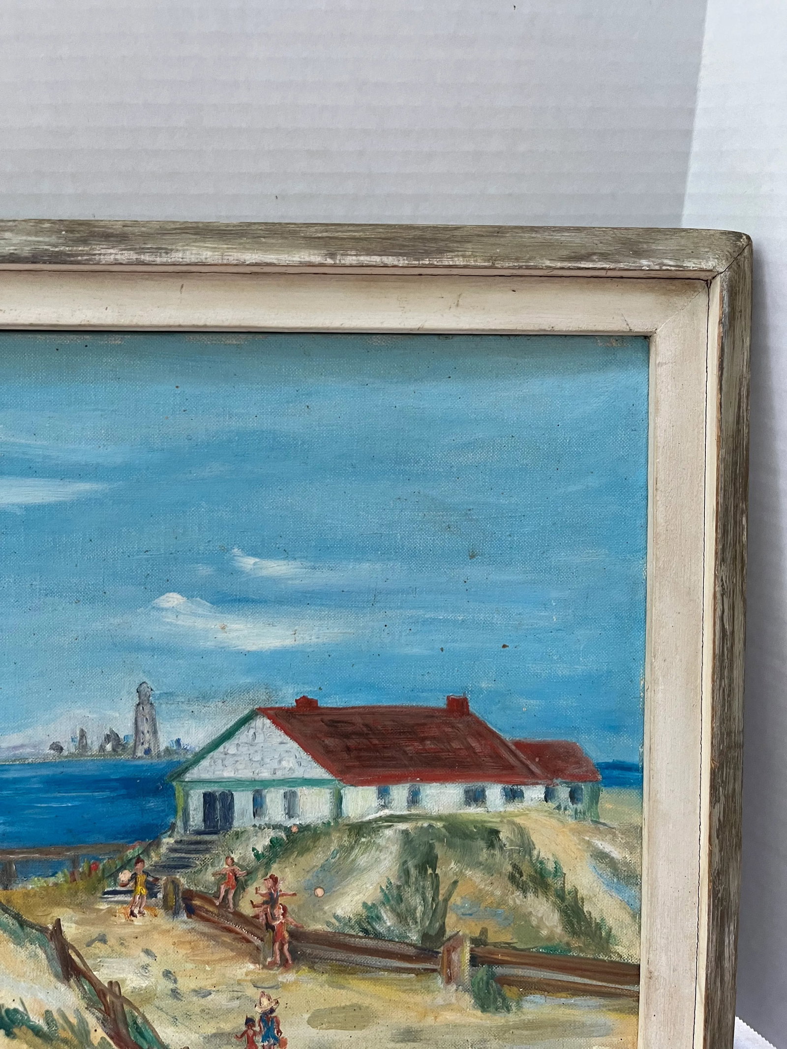Original Coastal Landscape Painting Framed - 3