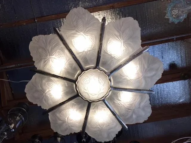 David Gueron Degue French Art Deco Chandelier - 11