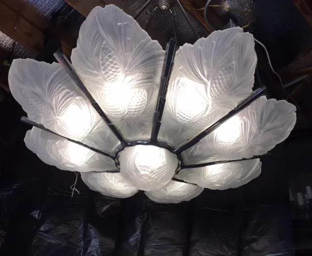 David Gueron Degue French Art Deco Chandelier - 13