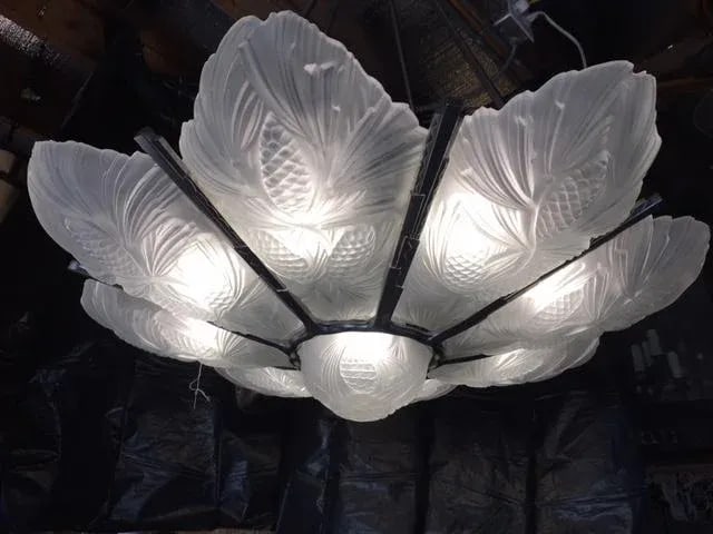 David Gueron Degue French Art Deco Chandelier - 4