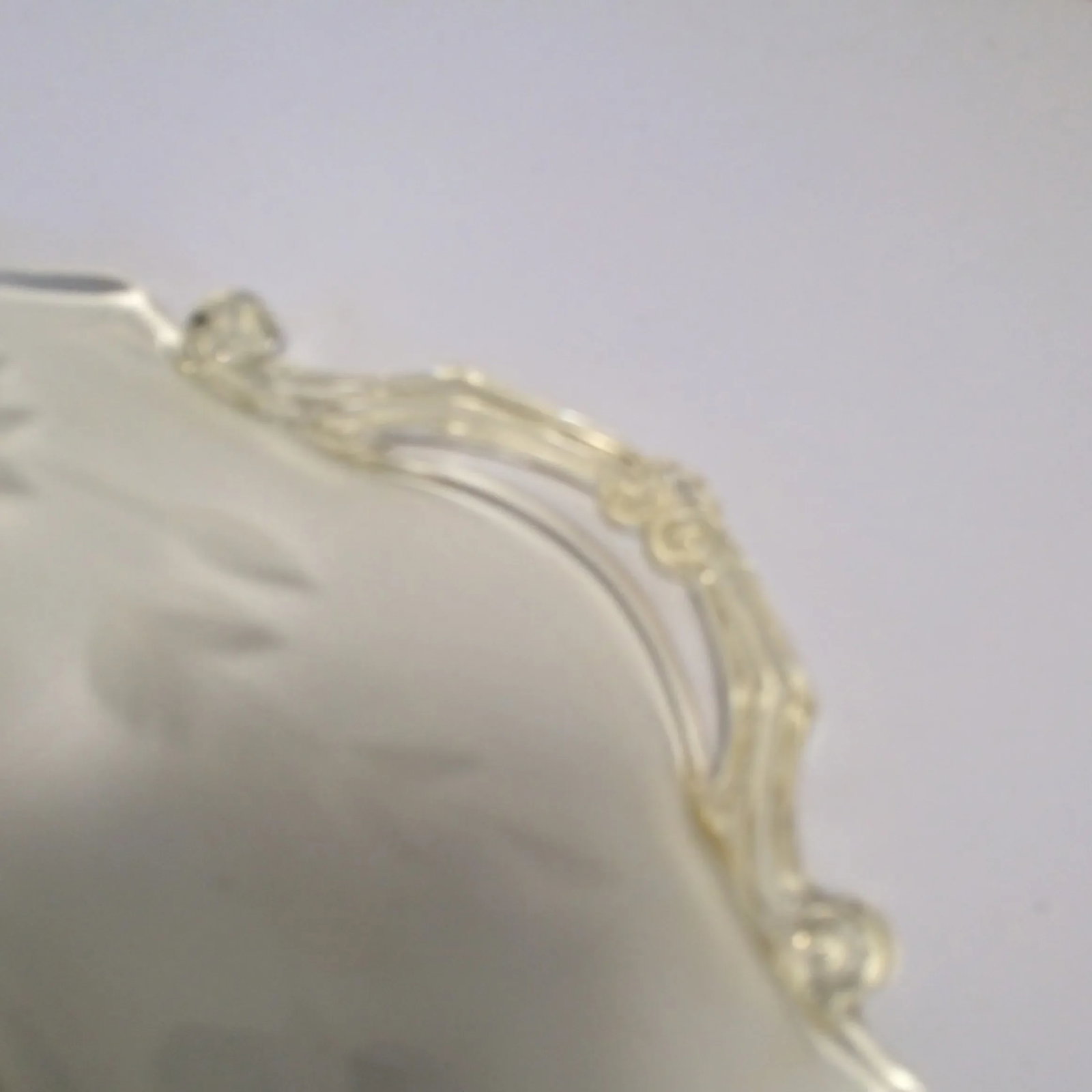 Yellow Floral Etched Lancaster Platter 1930's - 7