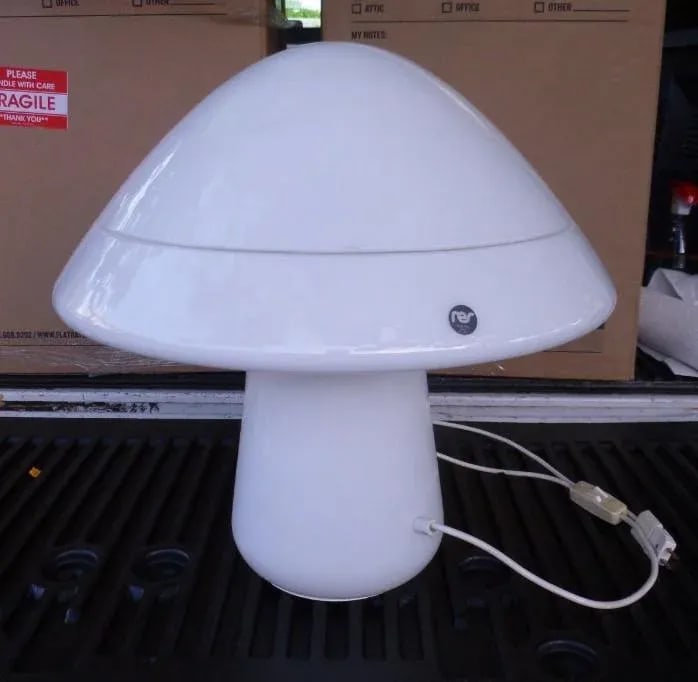 1970s Vintage Nes Italian Space Age Murano Glass Mushroom Lamp - 2