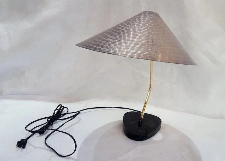 Mid-Century German Ufo Space Age Brushed Aluminum Lamp - 3