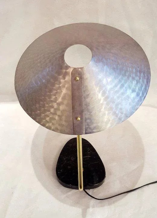 Mid-Century German Ufo Space Age Brushed Aluminum Lamp - 6