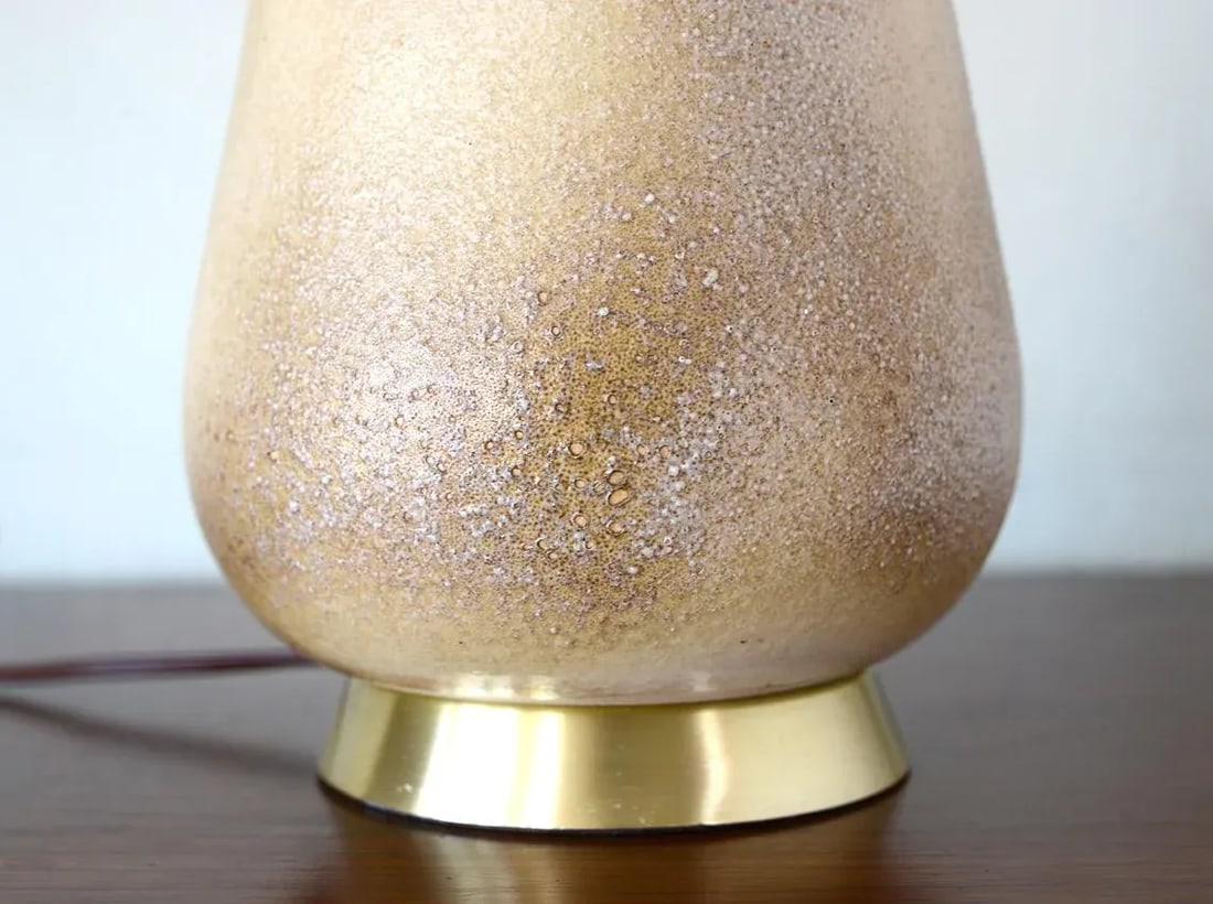 Mid-Century Modern Textured Ceramic Table Lamp - 7