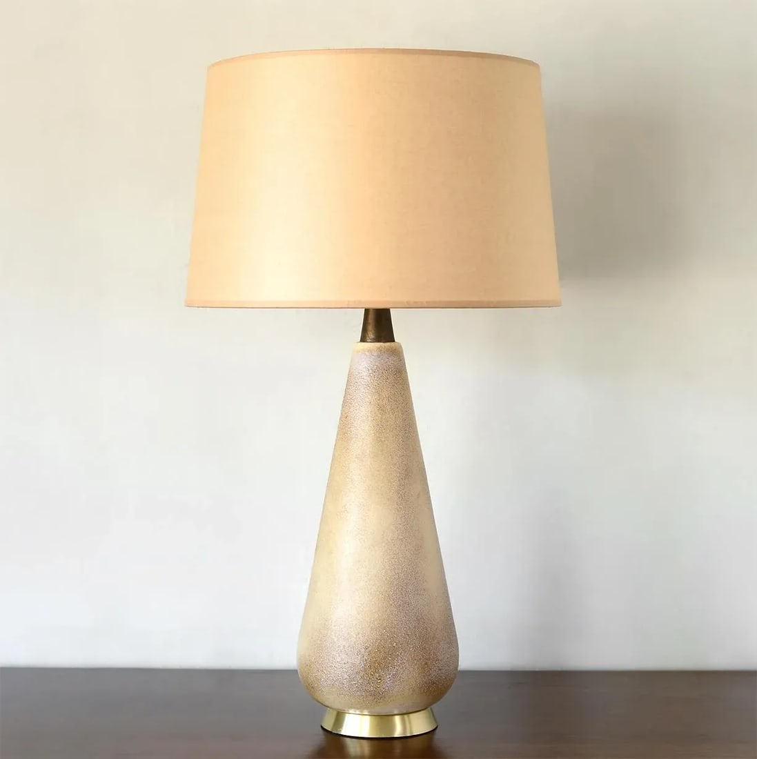 Mid-Century Modern Textured Ceramic Table Lamp - 9