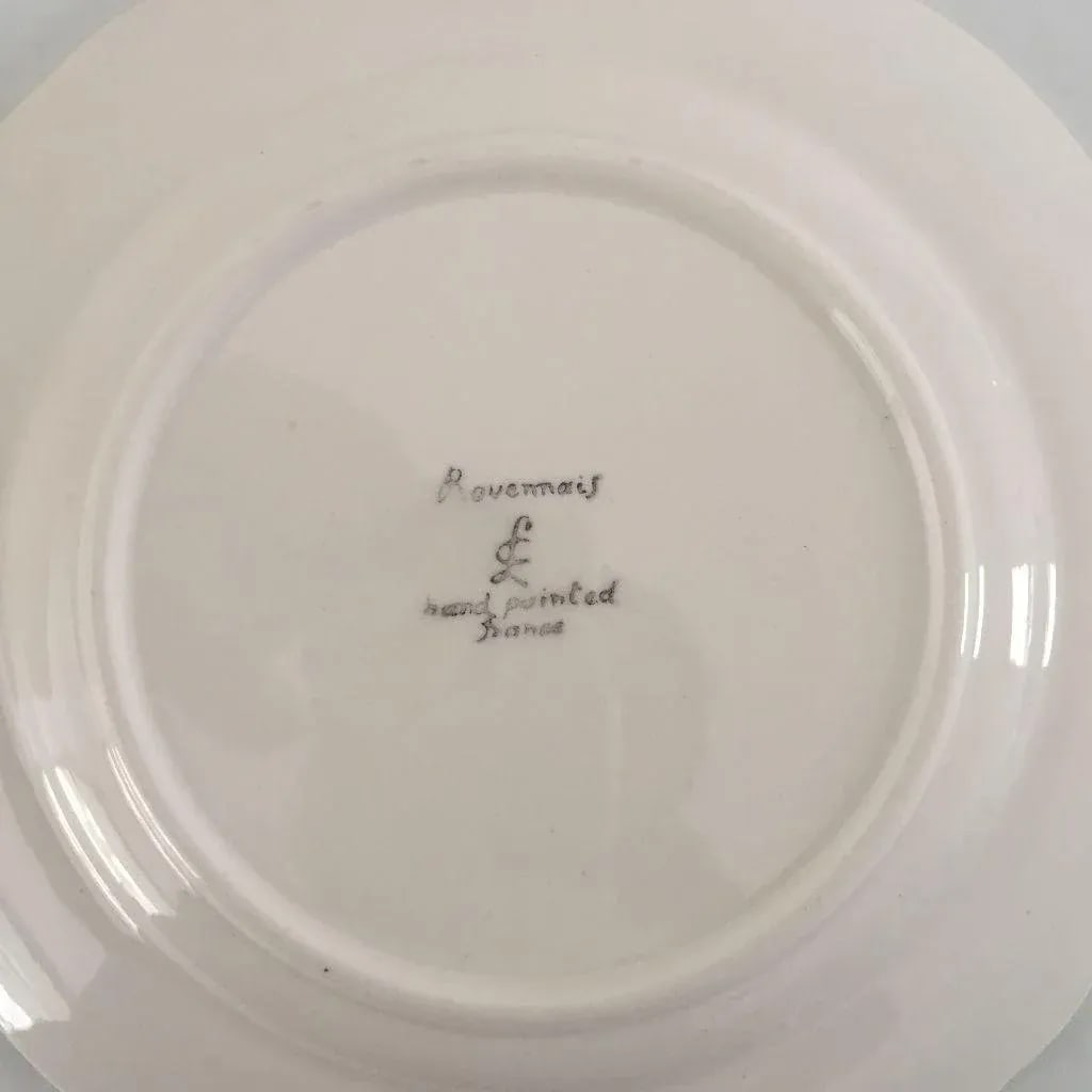 Vintage Hand Painted French Salad Plates - Set of 9 - 4