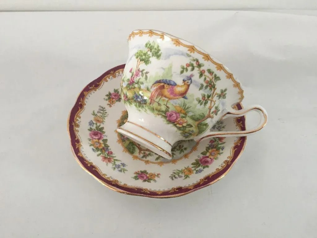 Vintage Royal Albert" Chelsea Bird" English Bone China 3 Pieces Set - 3