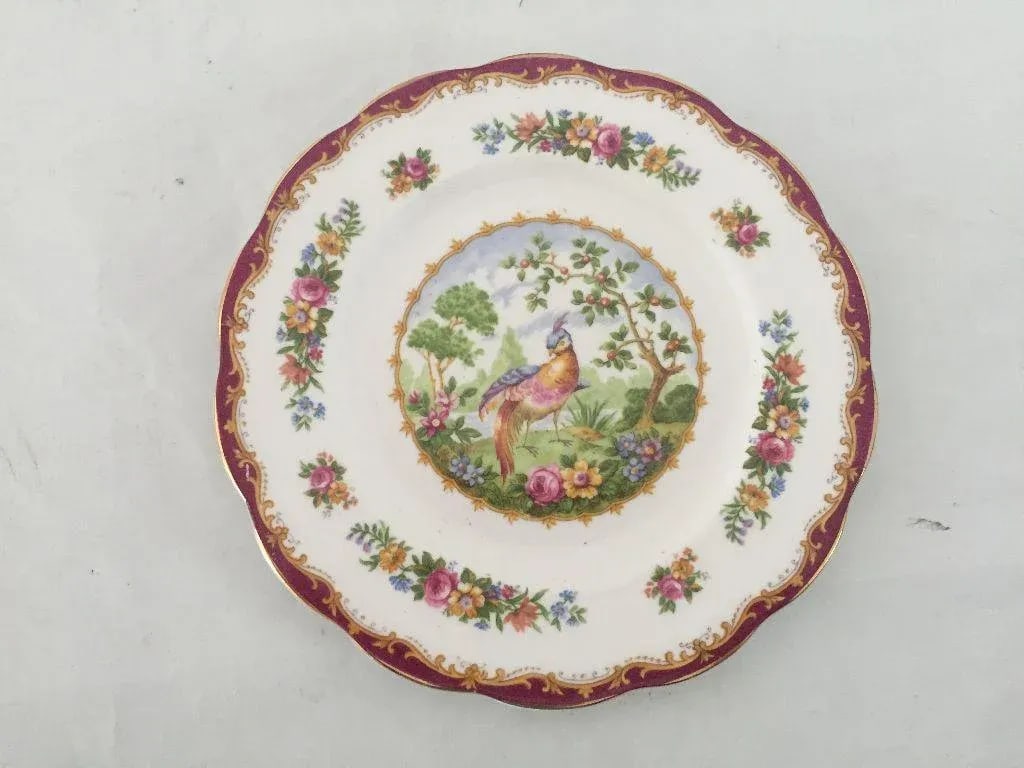 Vintage Royal Albert" Chelsea Bird" English Bone China 3 Pieces Set - 4