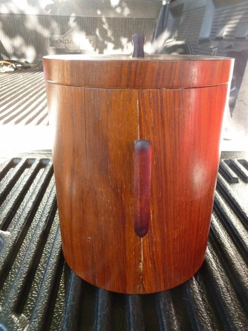 1960s Vintage Mid-Century Modern Rosewood Ice Bucket - 2