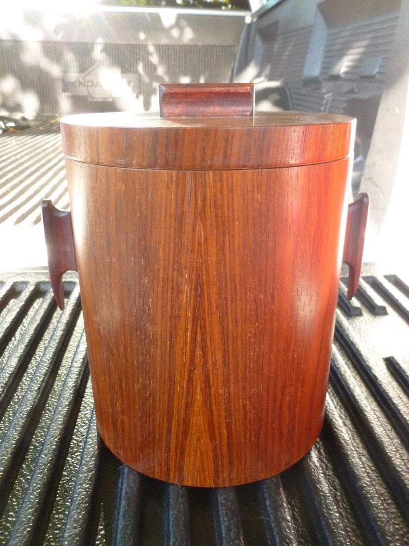1960s Vintage Mid-Century Modern Rosewood Ice Bucket - 3