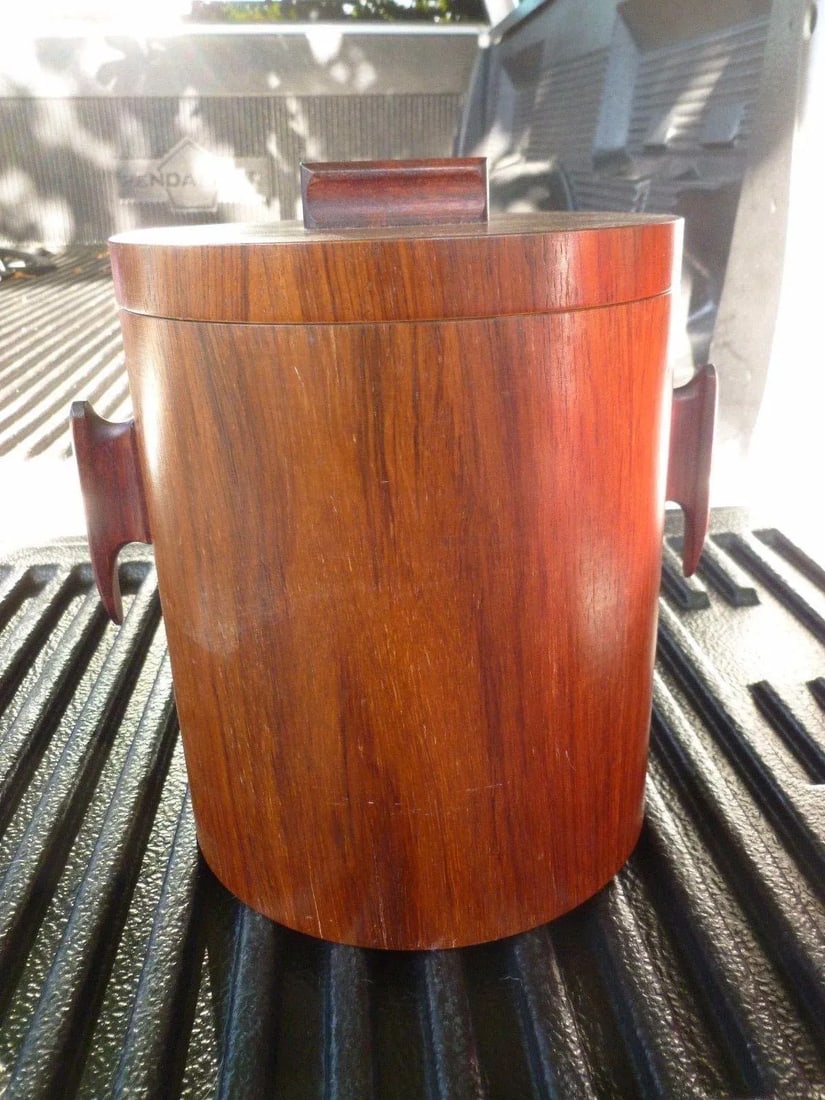 1960s Vintage Mid-Century Modern Rosewood Ice Bucket - 7