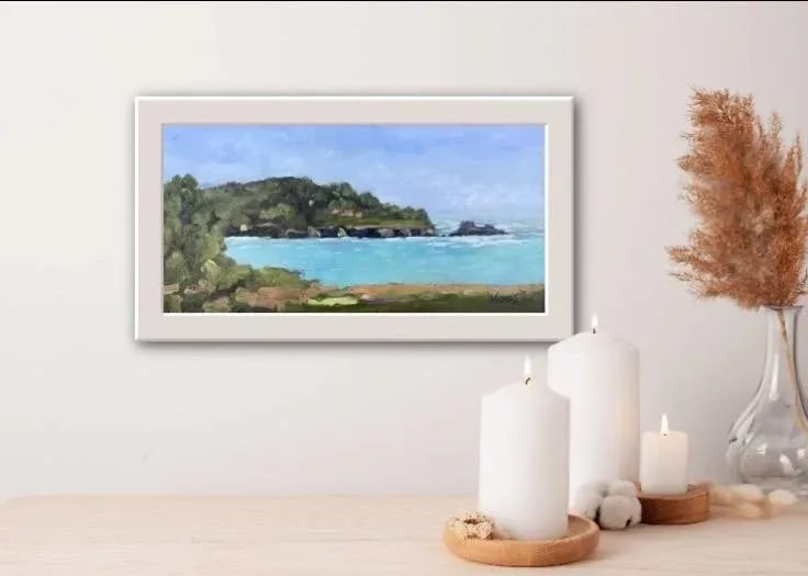 Mendocino Coast, Modern Plein Air Oil Painting - 4