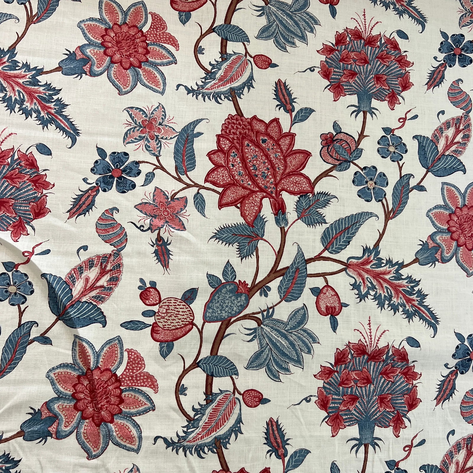 Lee Jofa Gp & J Baker Baker's Indienne Linen Fabric- 5 Yards - 2