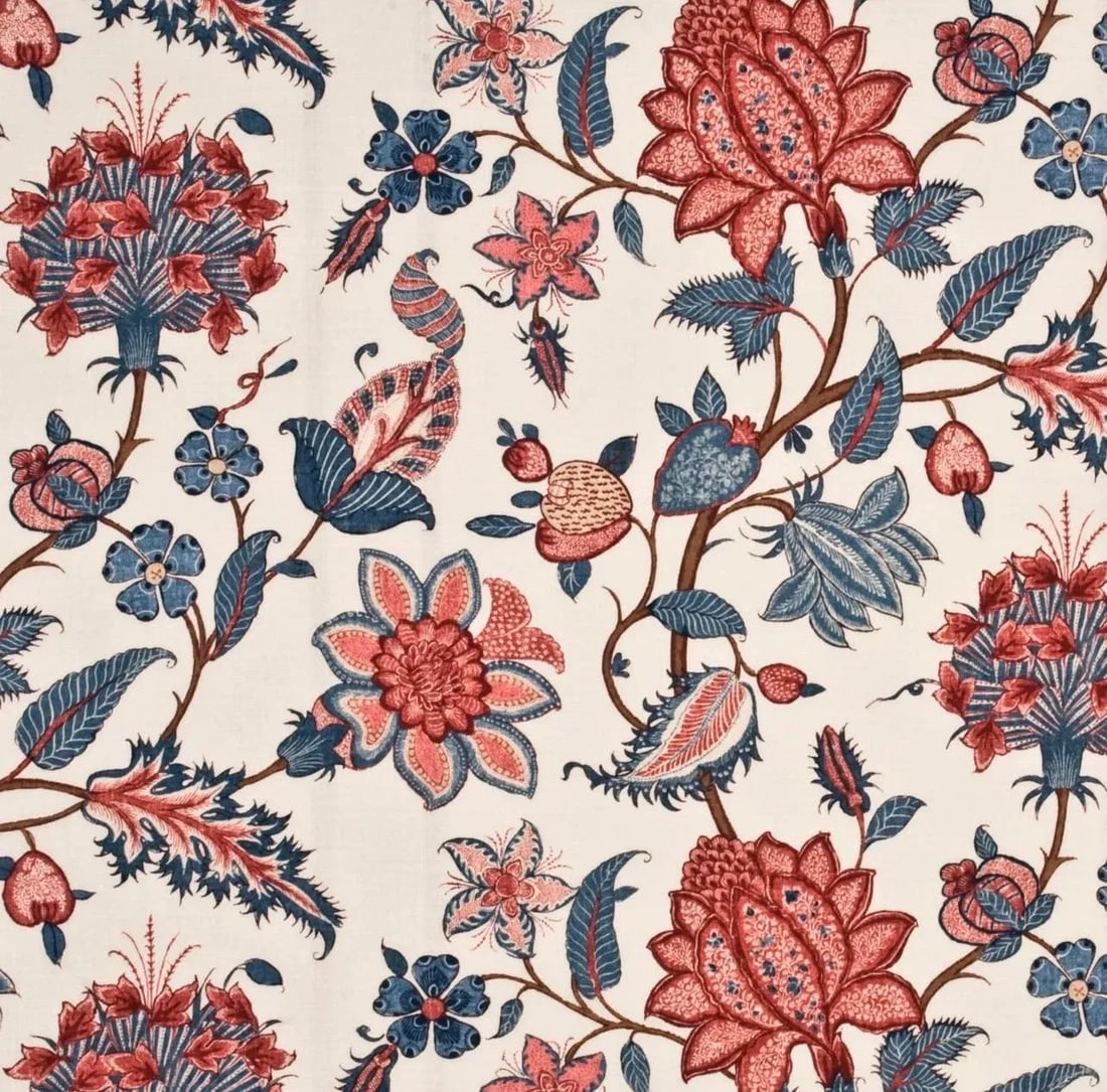 Lee Jofa Gp & J Baker Baker's Indienne Linen Fabric- 5 Yards - 5
