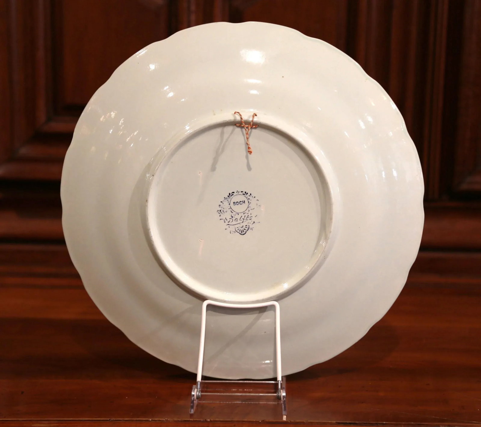 Mid-Century Dutch Hand-Painted Bosh Delft Platter With Pastoral Scene - 6