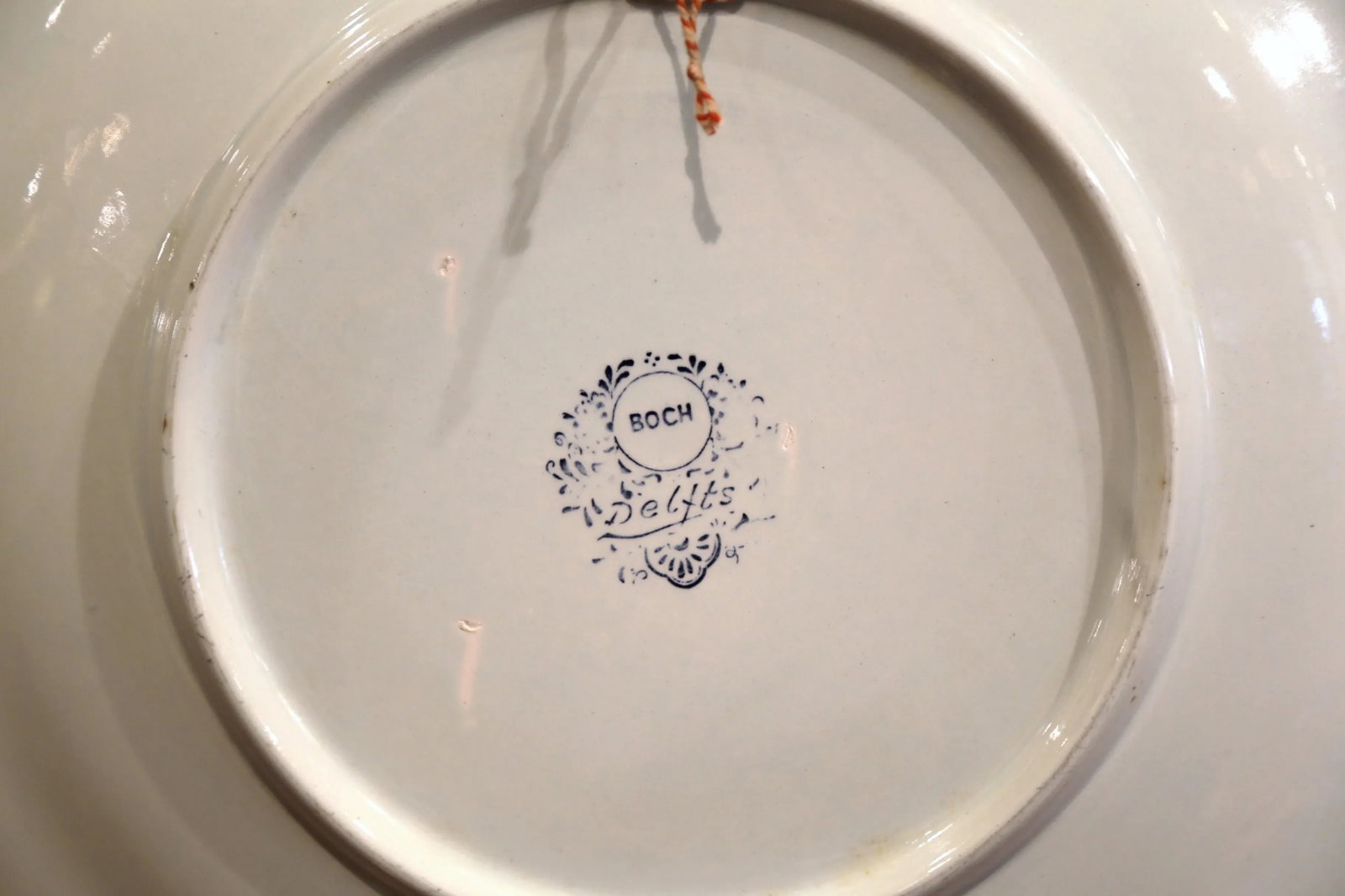 Mid-Century Dutch Hand-Painted Bosh Delft Platter With Pastoral Scene - 7