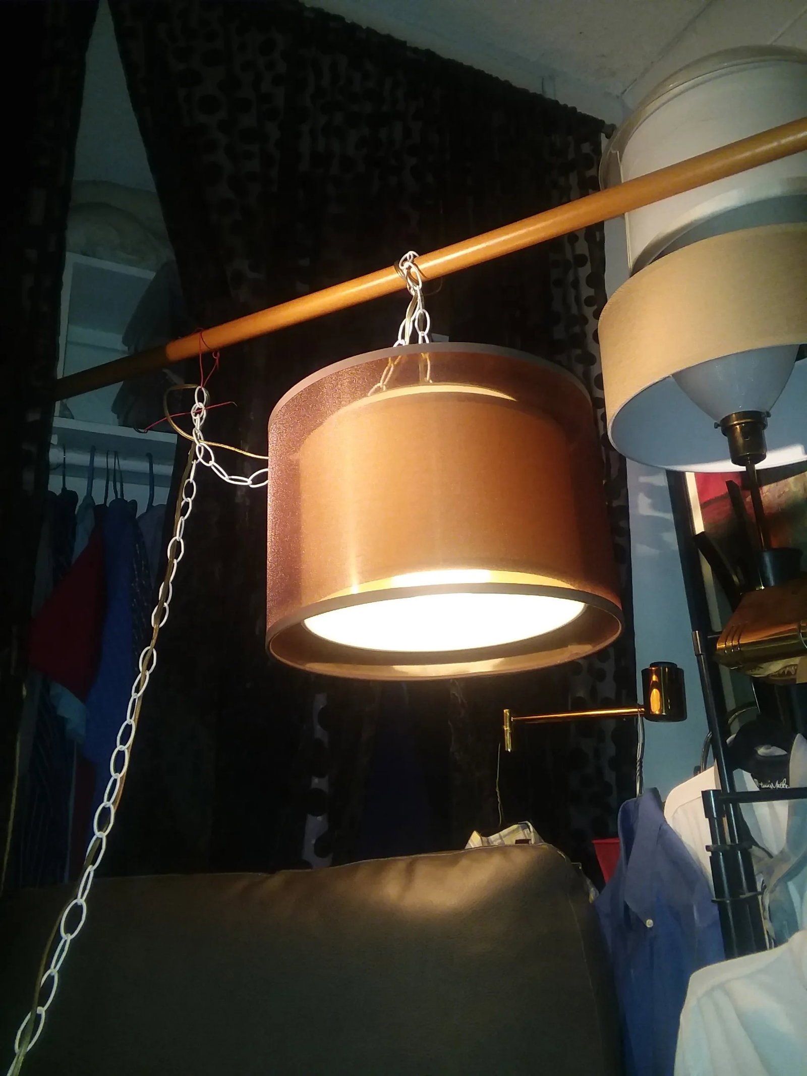New Years Special Mid-Century Modern Drum Pendant Lamp - 10