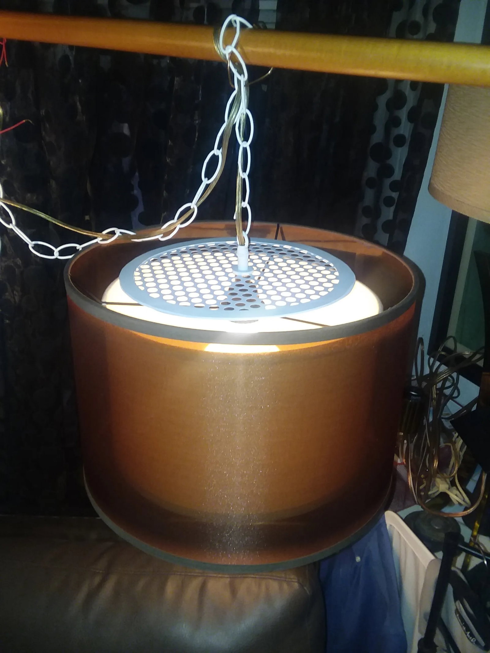 New Years Special Mid-Century Modern Drum Pendant Lamp - 2