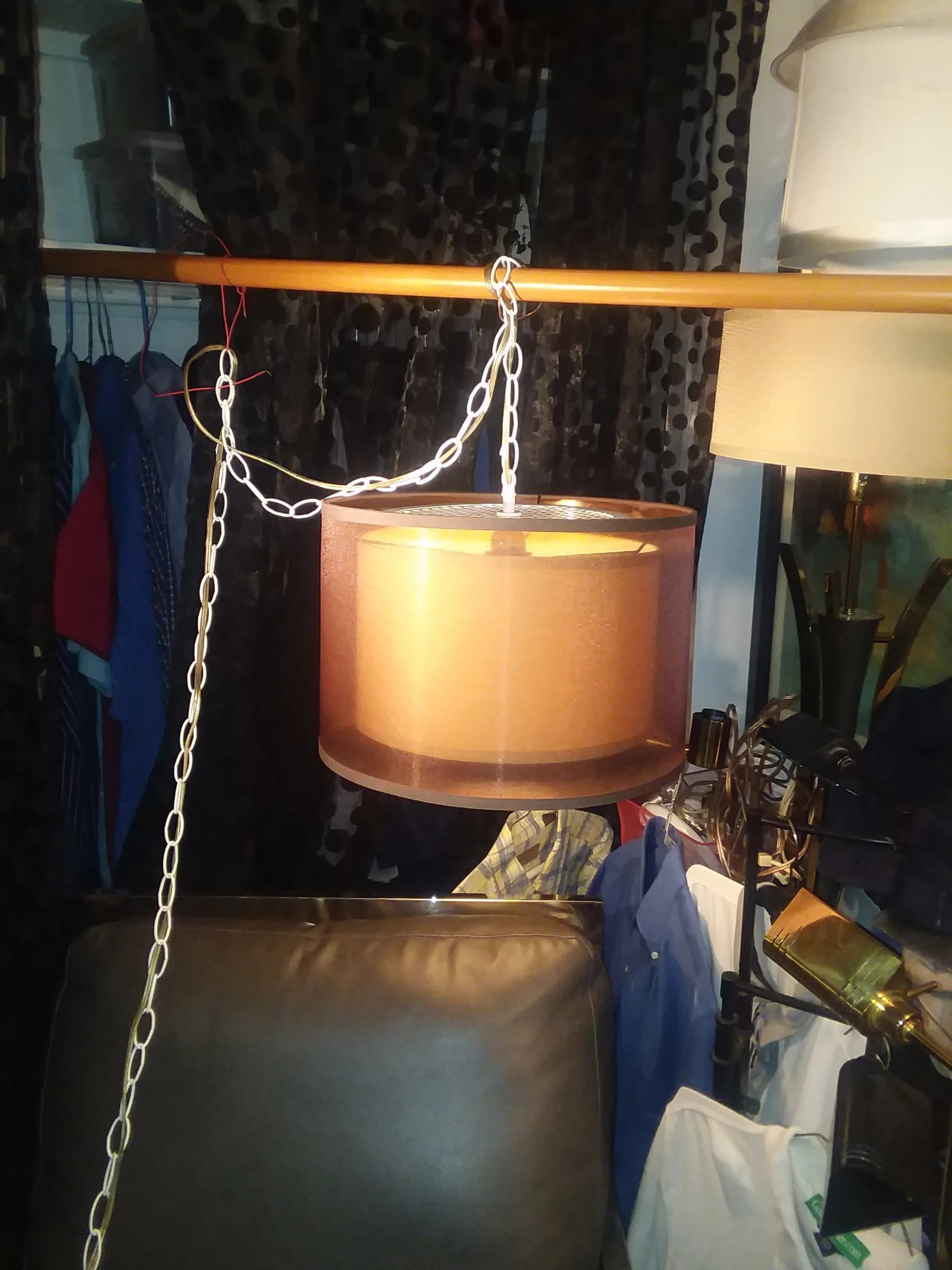 New Years Special Mid-Century Modern Drum Pendant Lamp - 3
