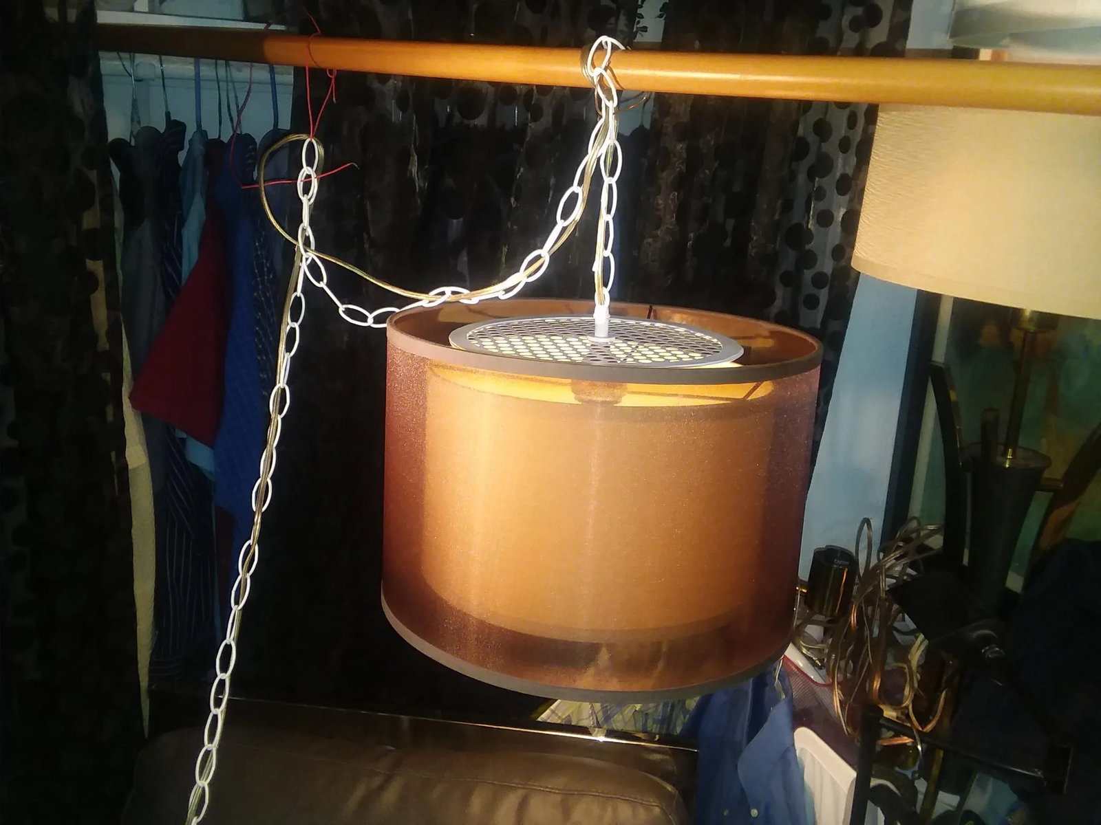New Years Special Mid-Century Modern Drum Pendant Lamp - 5