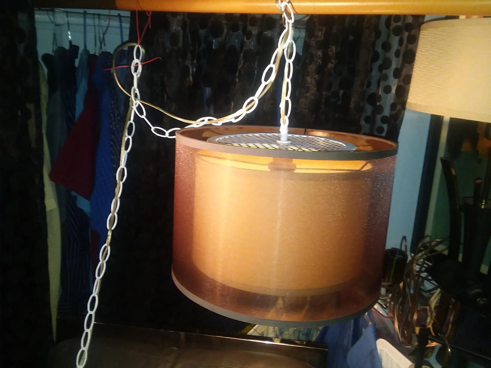 New Years Special Mid-Century Modern Drum Pendant Lamp - 8
