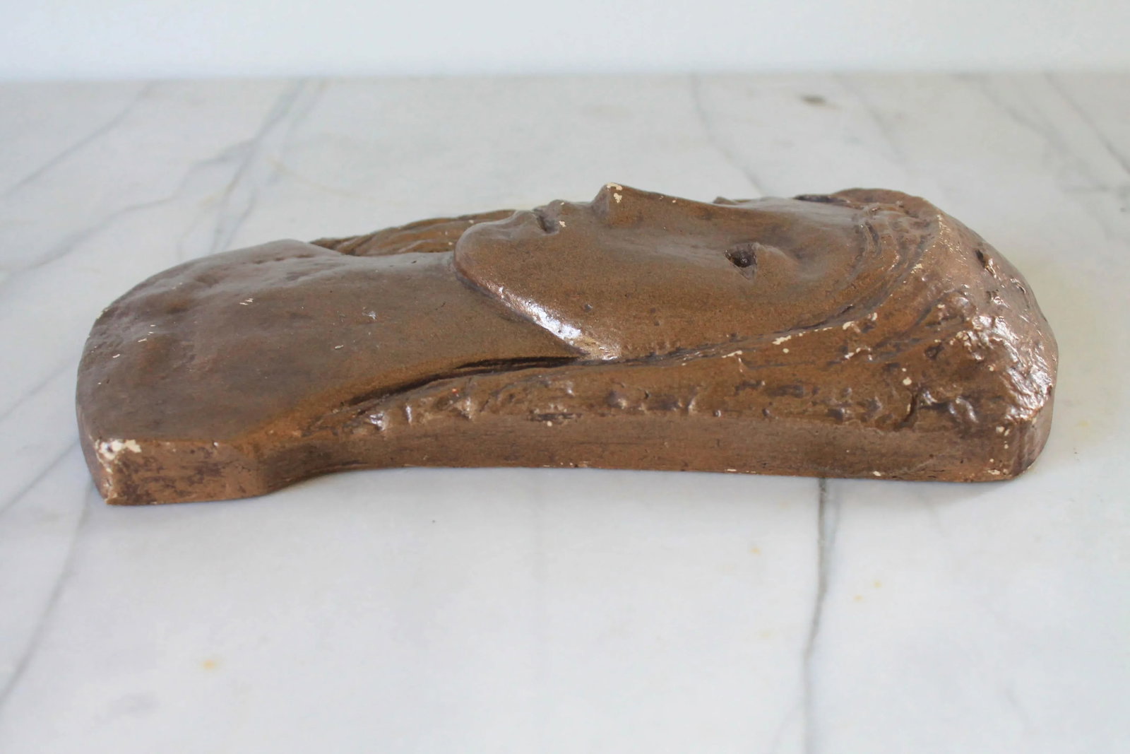 Vintage Female Plaster Wall Hanging - 5