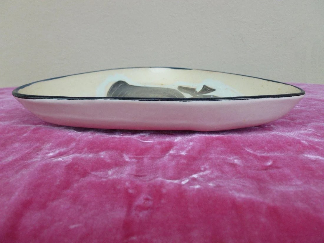 1960s Vintage Philippe Lambercy Studio Pottery Tri-Corner Dish - 3