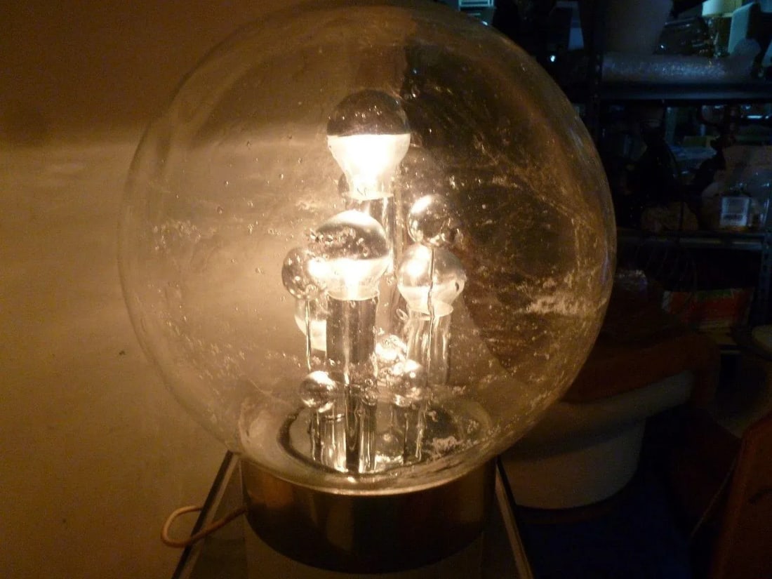 1960s Vintage German Space Age Globe Sputnik Table Lamp - 8