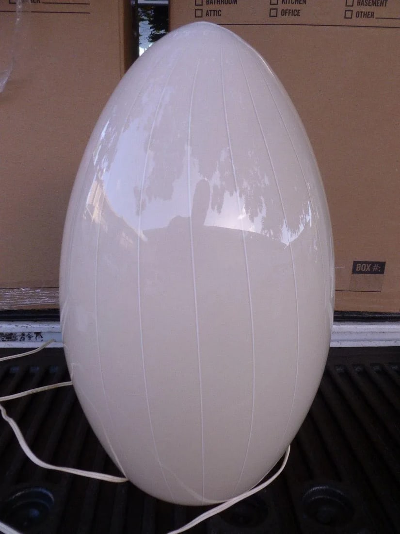 1970's Italian Murano Biomorphic Elongated Egg Art Glass Lamp - 5