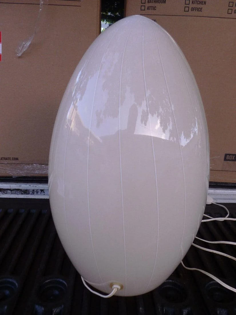 1970's Italian Murano Biomorphic Elongated Egg Art Glass Lamp - 6