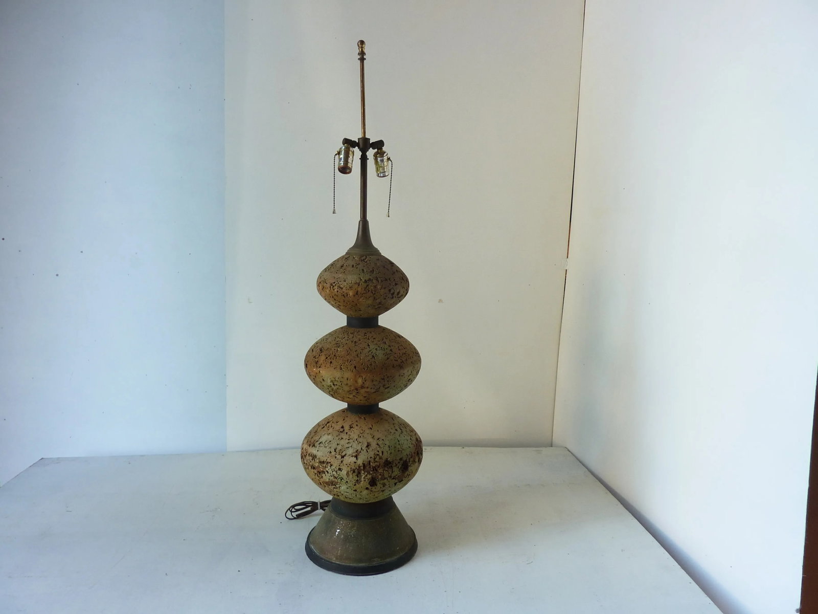 1950s Mid-Century Modern Cork Lamp - 2