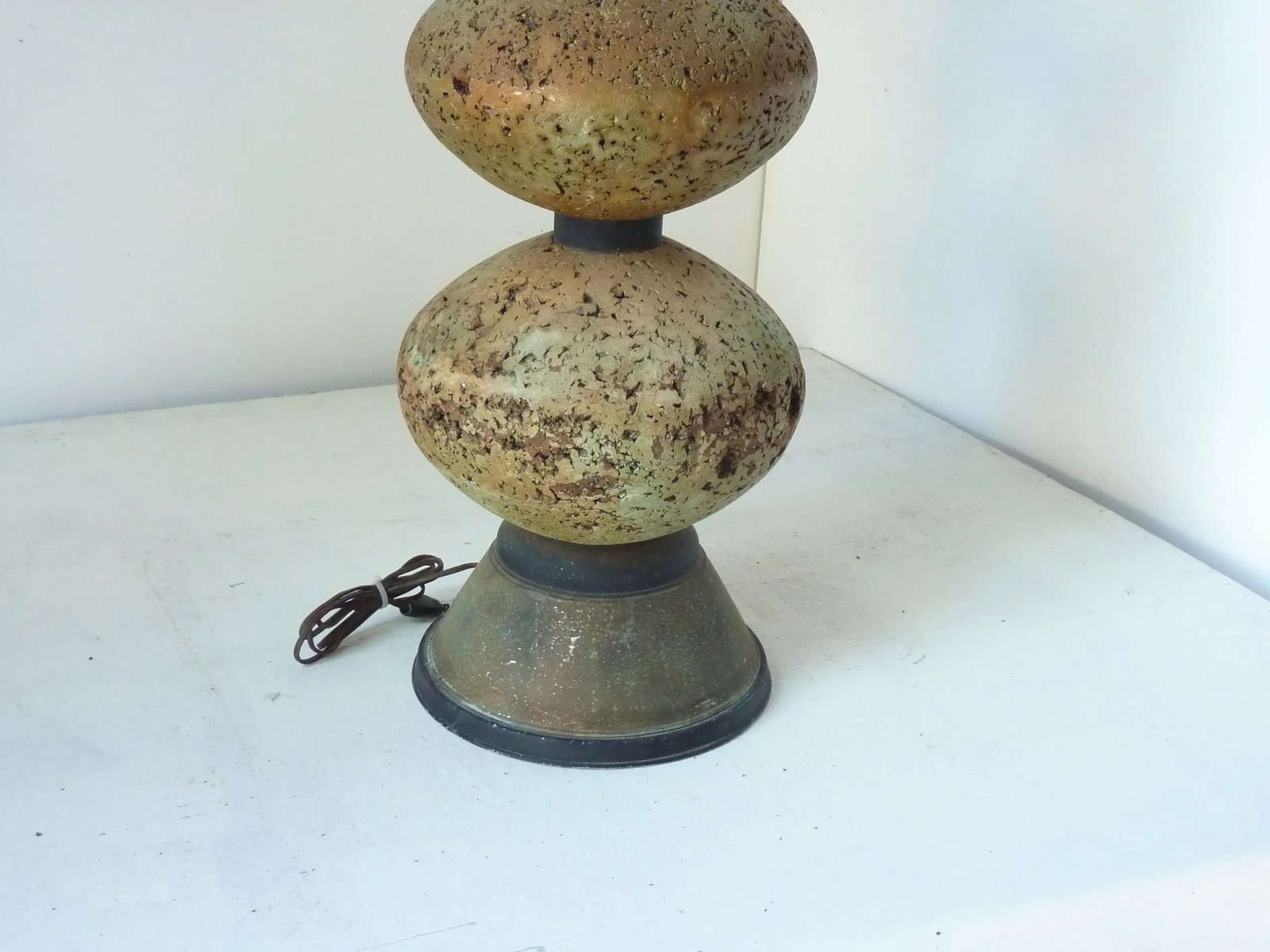 1950s Mid-Century Modern Cork Lamp - 3