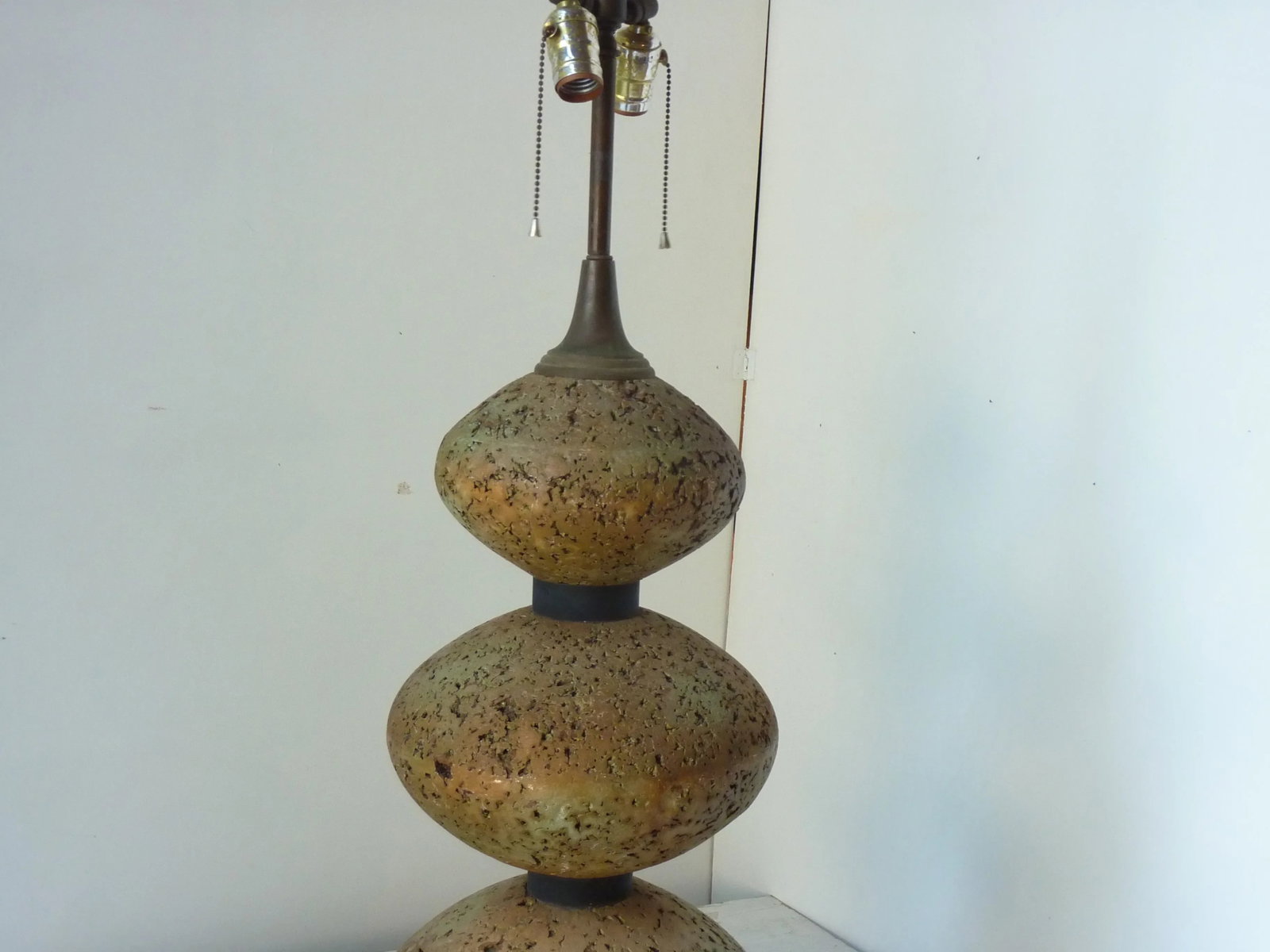 1950s Mid-Century Modern Cork Lamp - 4