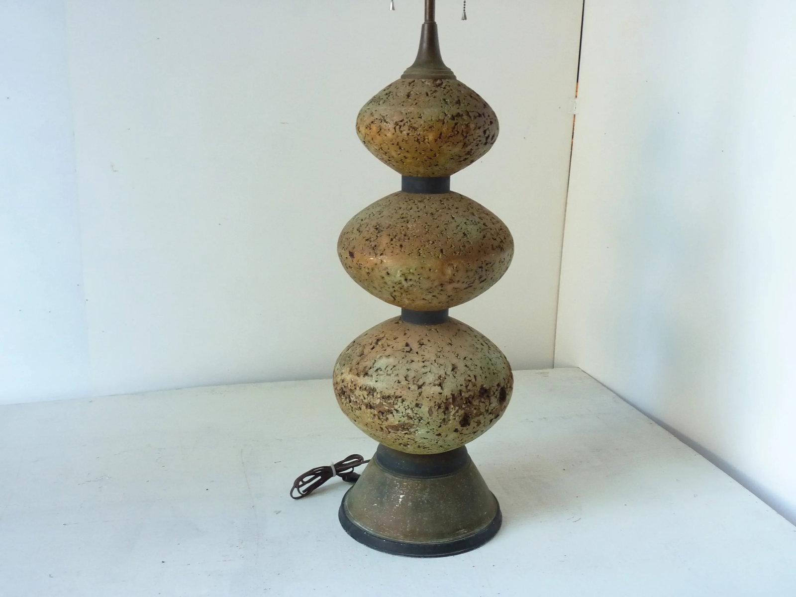 1950s Mid-Century Modern Cork Lamp - 6