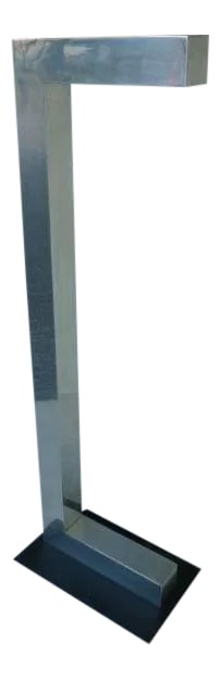 1970's Vintage Architectural Chromed Aluminum Floor Lamp (1 of 7)