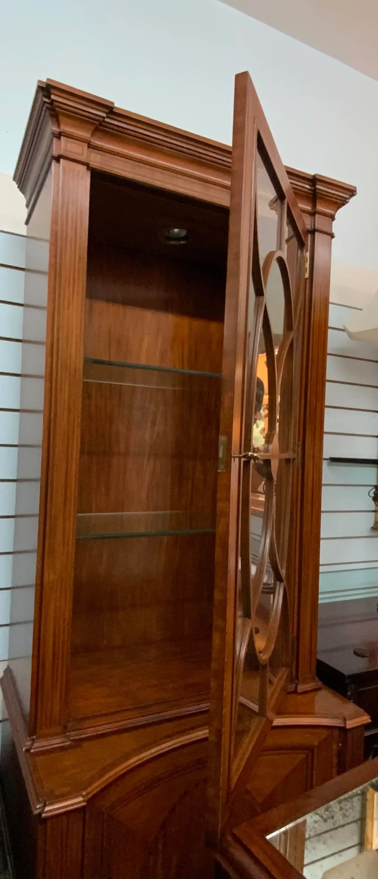 Maitland Smith Mahogany Inlay &Banded Bookcase 20thC - 11