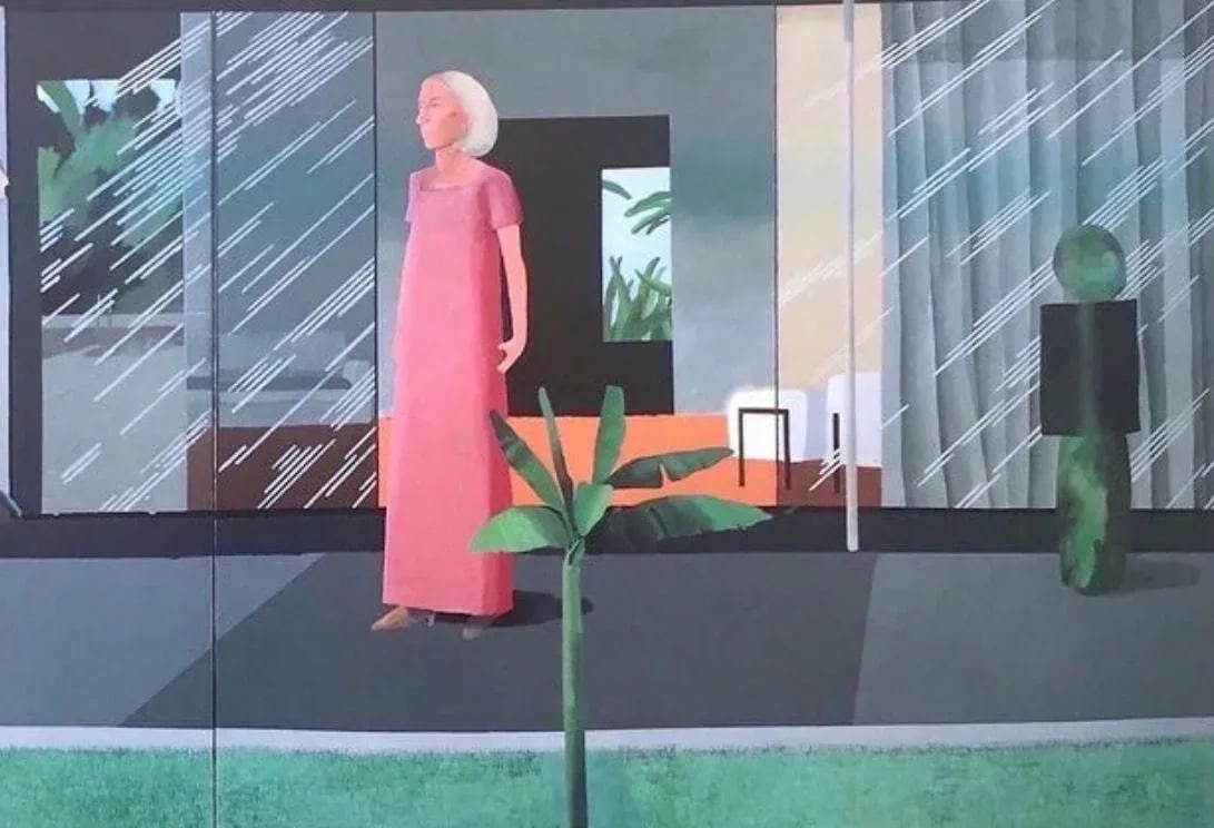 Rare Original Vintage David Hockney Pop Art Lithograph Exhibition Museum Poster Beverly Hills Housew - 5