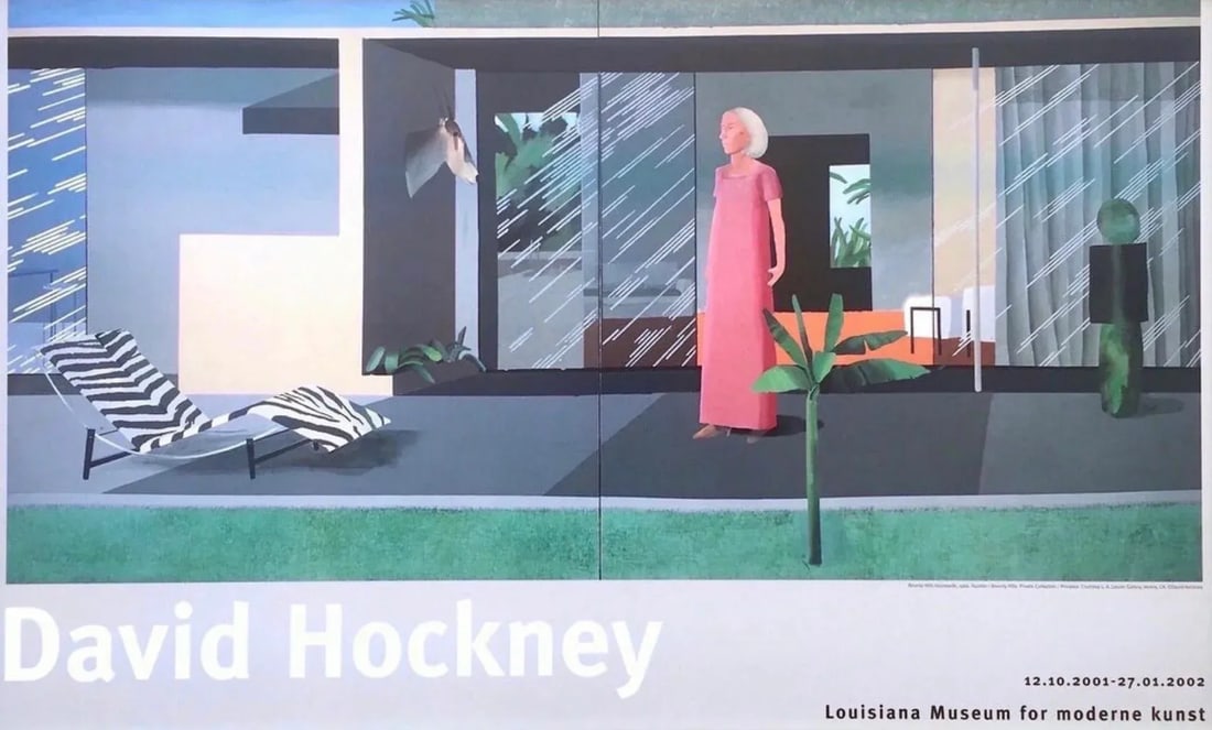 Rare Original Vintage David Hockney Pop Art Lithograph Exhibition Museum Poster Beverly Hills Housew - 6