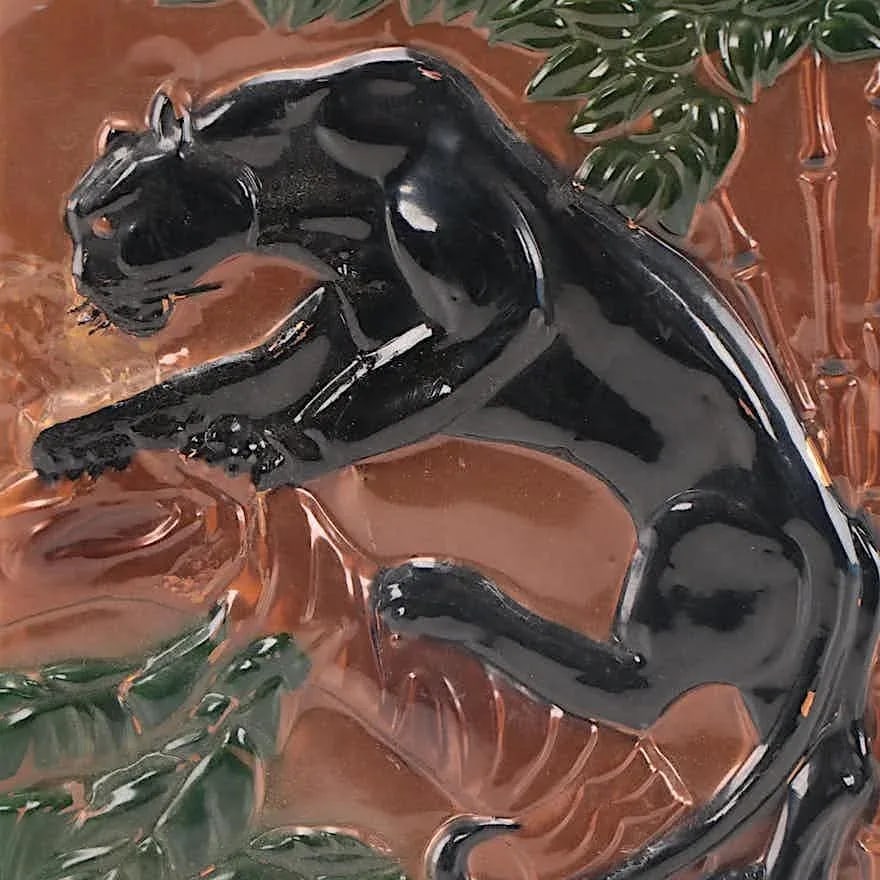 Vintage Original Mid 20th Century Art Moderne Hammered Copper Mixed Media Jaguar Wall Art - 10