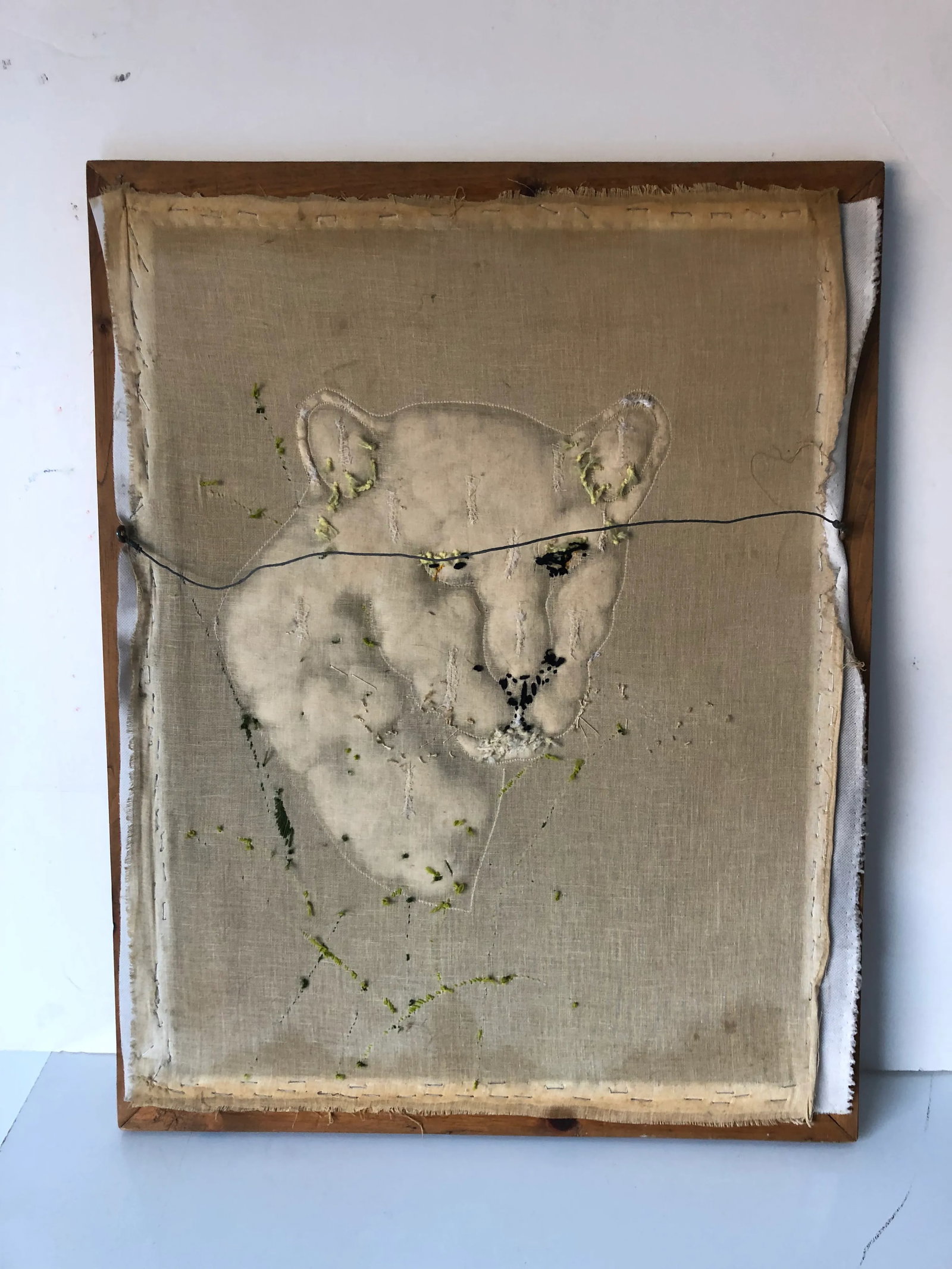 Vintage Leopard Fabric Art Phil Prentice - 5