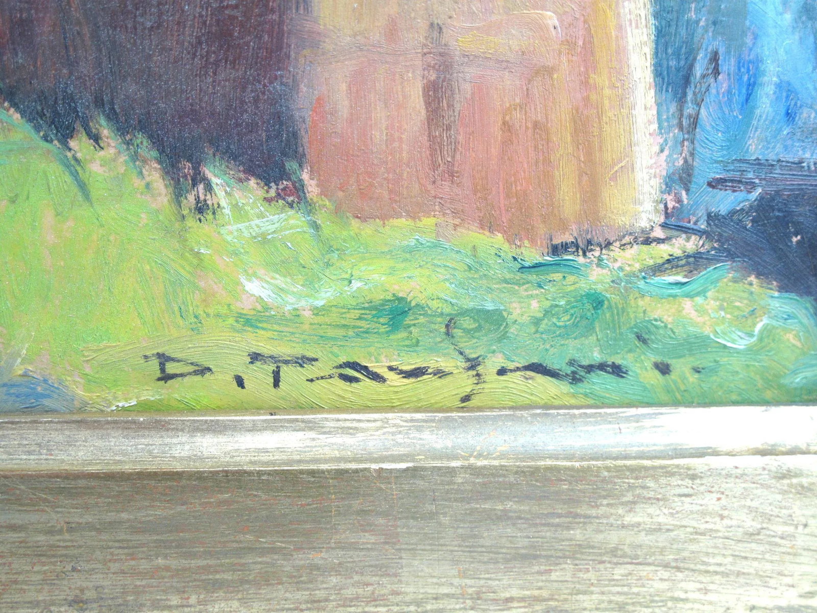 1950s Vintage Desiderio Tanfani Italian Landscape Oil on Board Painting - 3