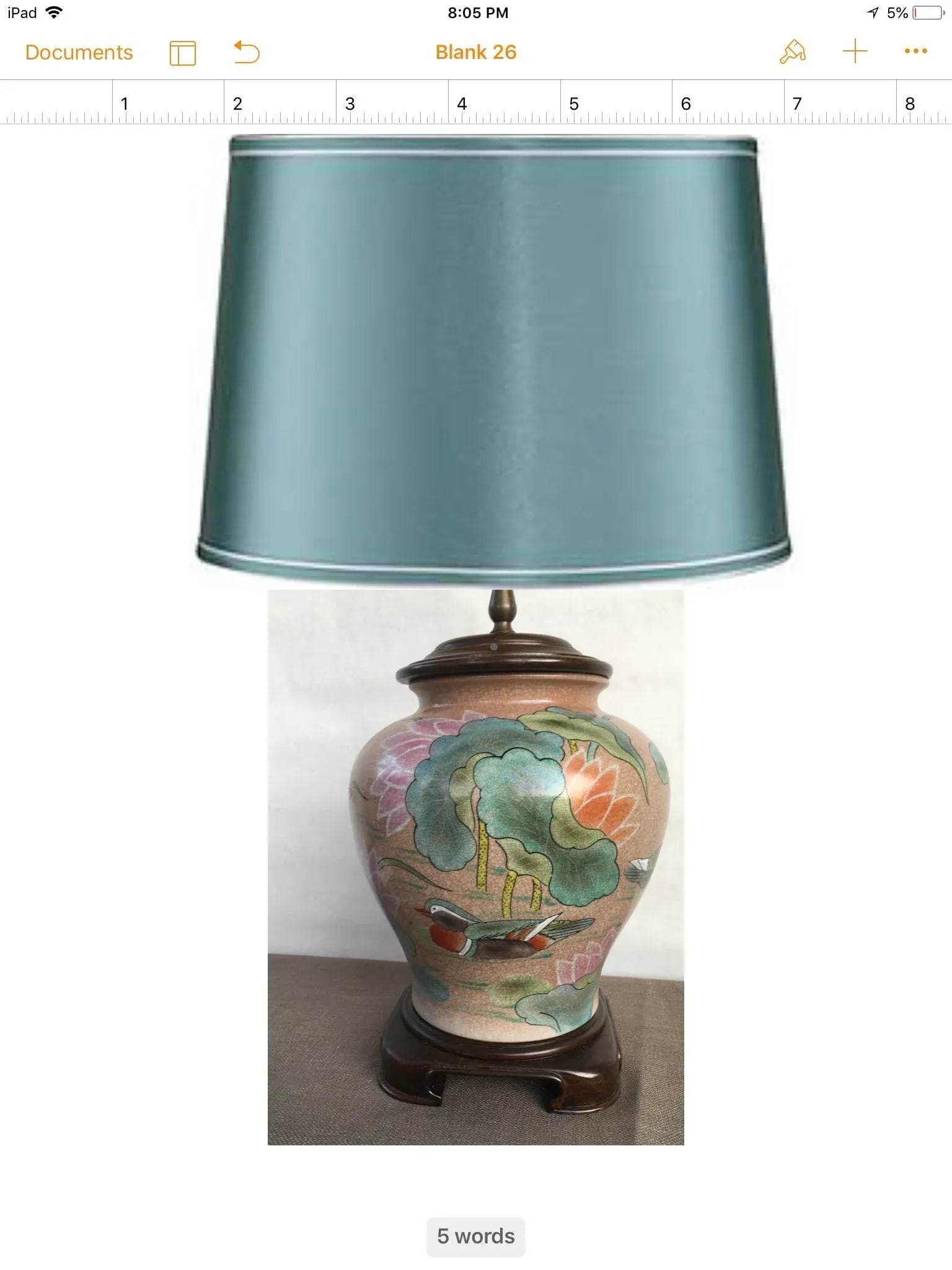 Late 20th Century Vintage Wildwood Table Lamp - 2
