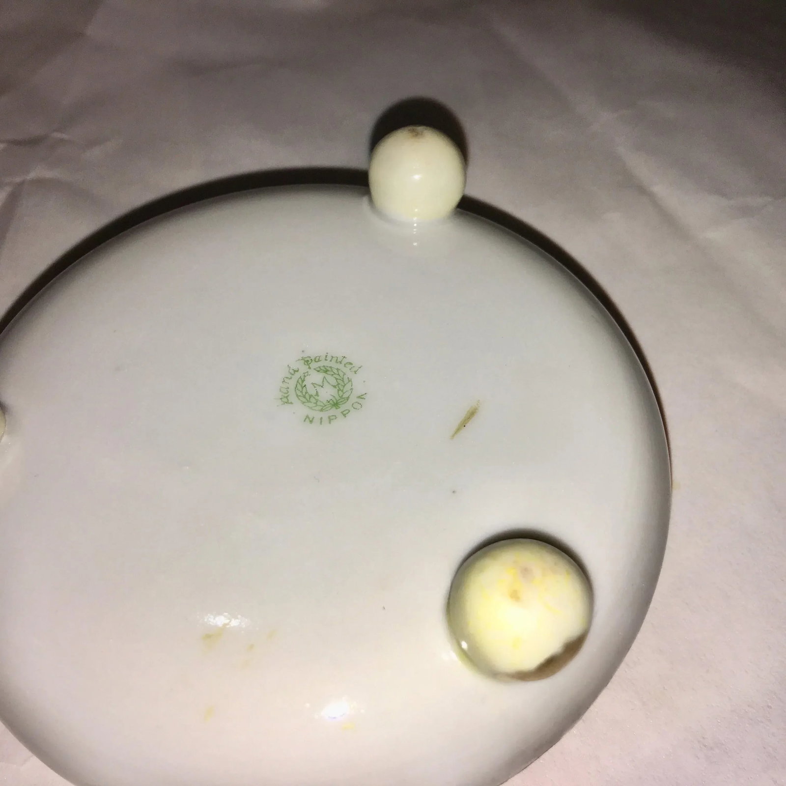 1960s Boho Chic Nippon Porcelain Rose Decor Dish - 4