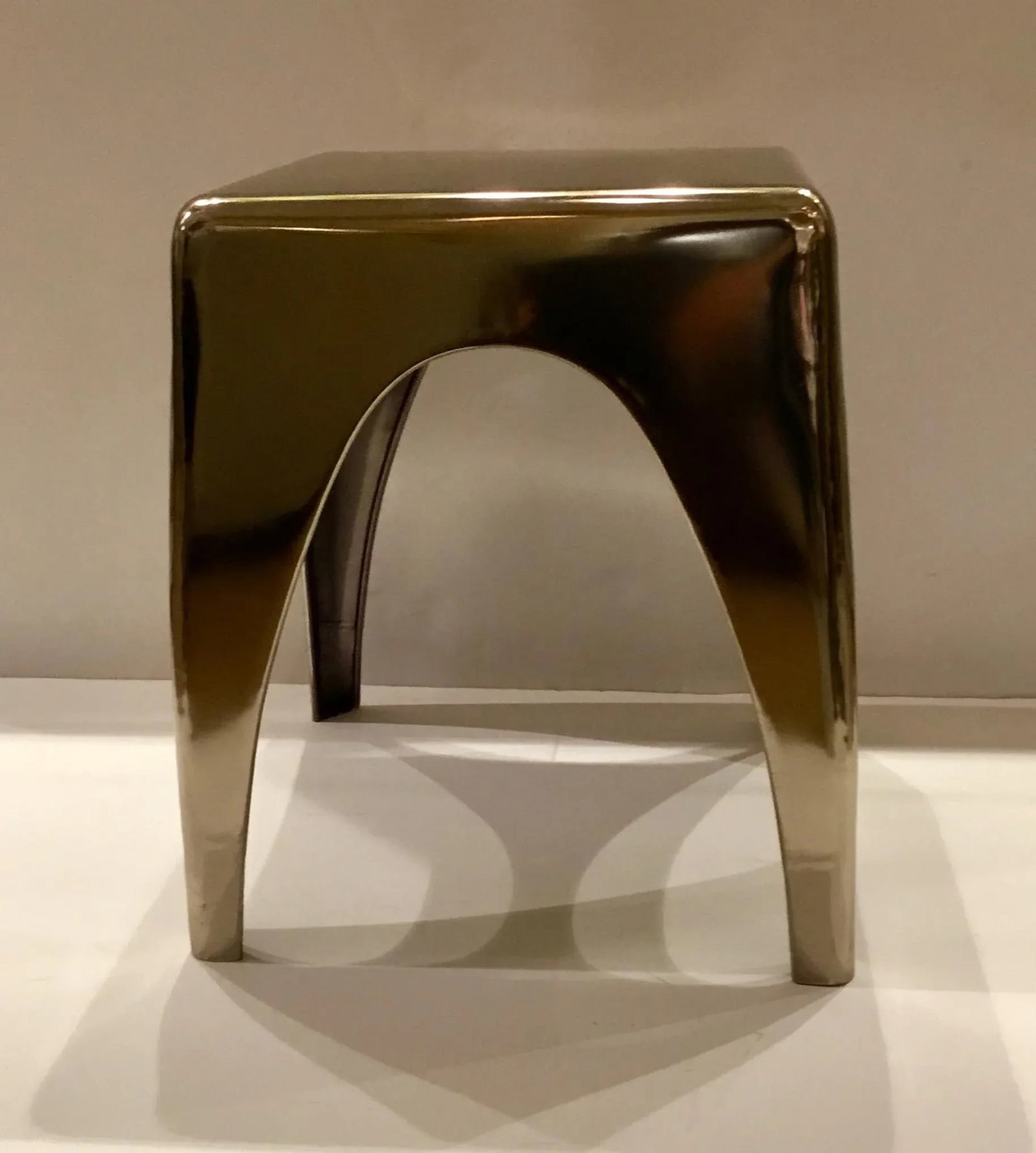 Henredon John Jay Brass Glazed Black Nickle Occasional Table - 2
